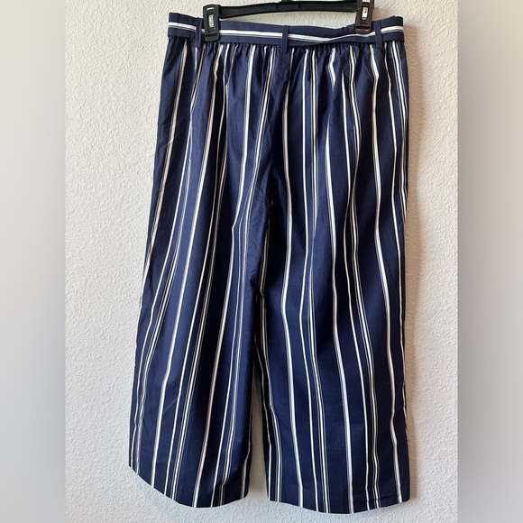 J. Crew Blue and White Wide Leg Pants Size 12 - Picture 3 of 11